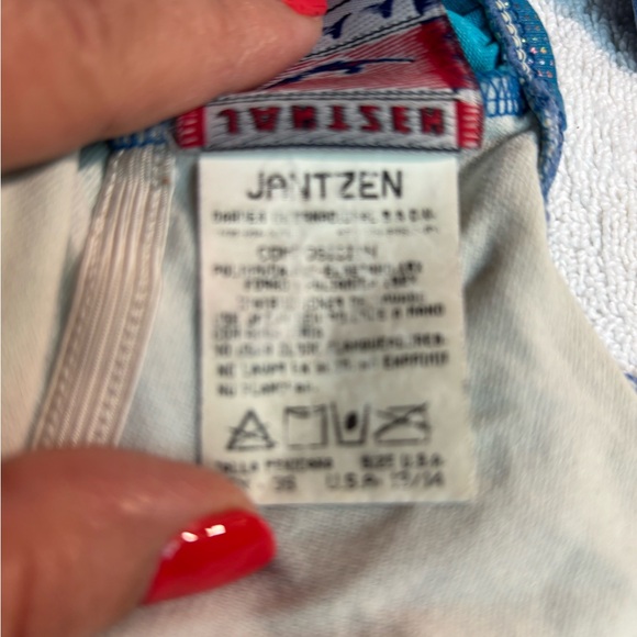 Jantzen Blue and Green Swimsuit - Picture 4 of 4